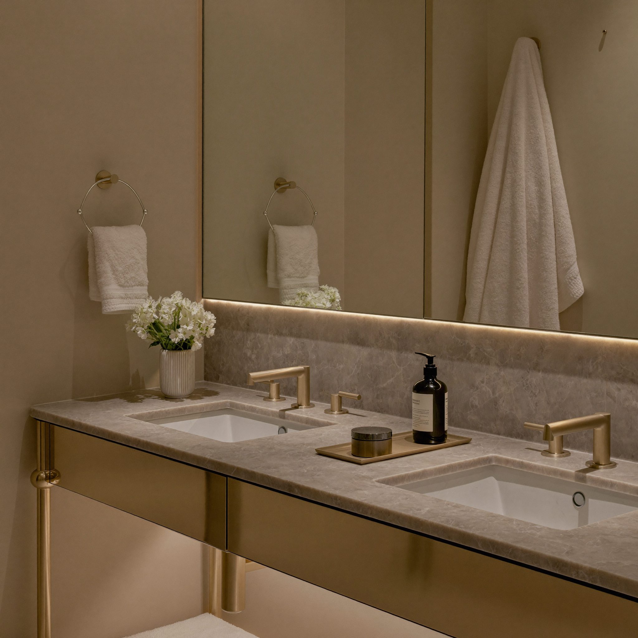 En-suite bathroom detail in a Jorvellin room
